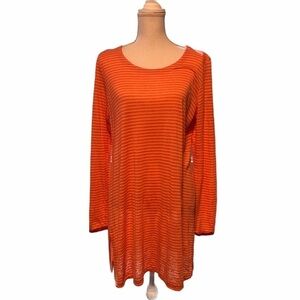 EILEEN FISHER -WOMENS STRIPED TUNIC SIZE MEDIUM